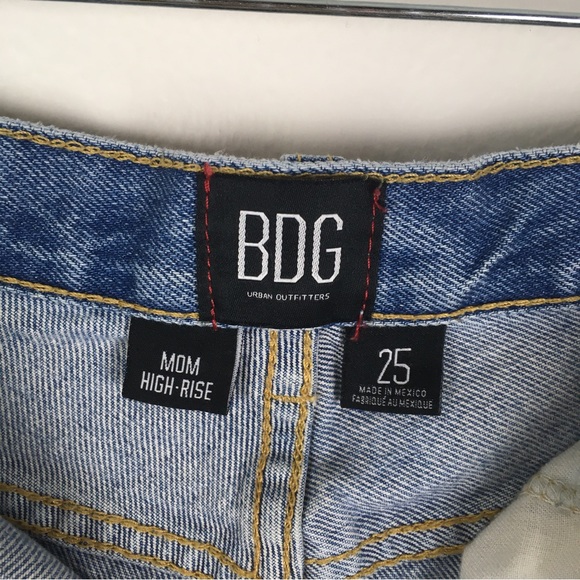BDG Urban Outfitters Mom High Rise Denim Jean Shorts in Blue - Picture 6 of 10